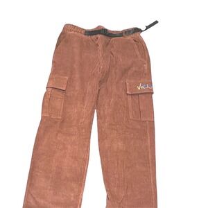 Venture Corduroy Cargo Pants Brown, Skater Style, Adjustable Belt, Modern Y2K, M